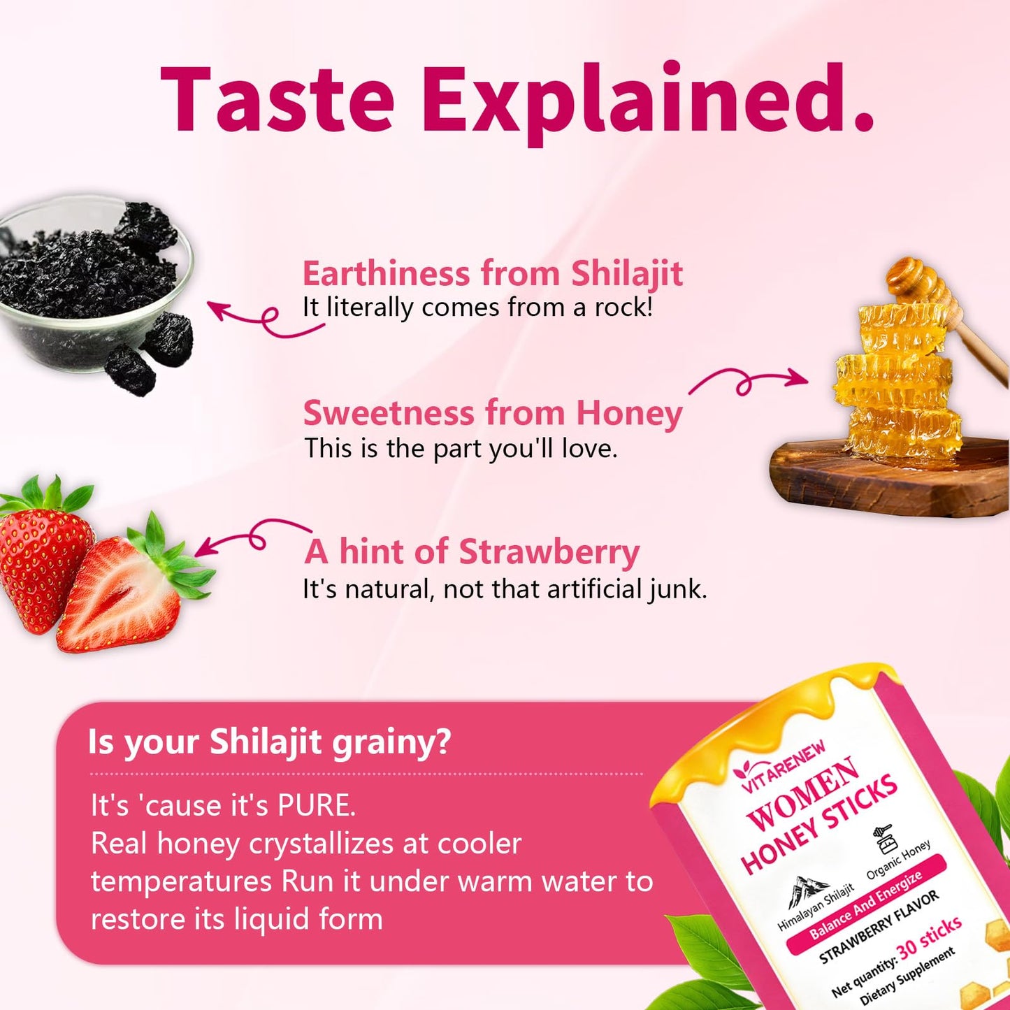 Zoone Nutra daily herbal honey sticks supplement facts and ingredients