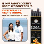 Natruveda pure shilajit and saffron blend product layout with 10 single serve packs