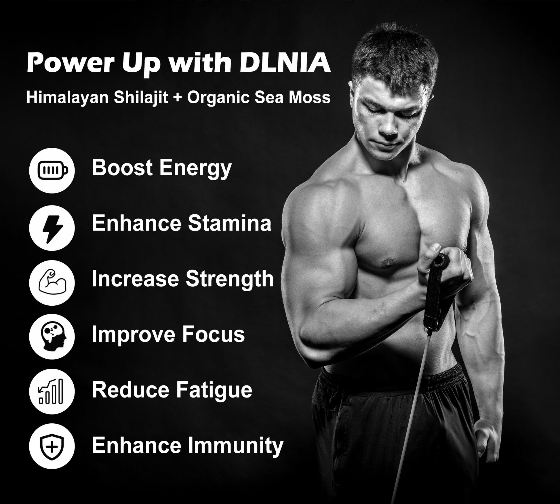 DLNIA brand premium dietary supplement packaging showcasing its ten in one herbal complex