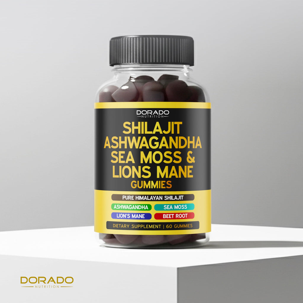 Vegan friendly Dorado Nutrition supplement bottle for immunity and energy support.