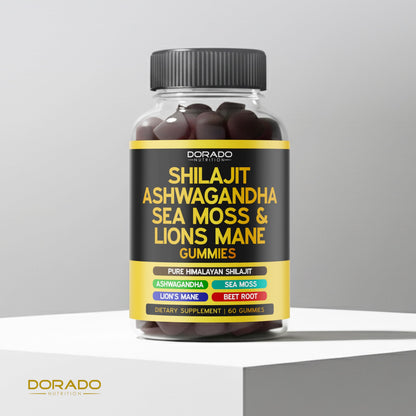 Vegan friendly Dorado Nutrition supplement bottle for immunity and energy support.