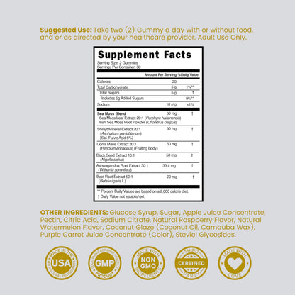 Third party tested Dorado Nutrition Shilajit gummies bottle for men and women.