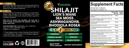 Adndale natural adaptogen formula premium bottle showcasing the official brand logo.