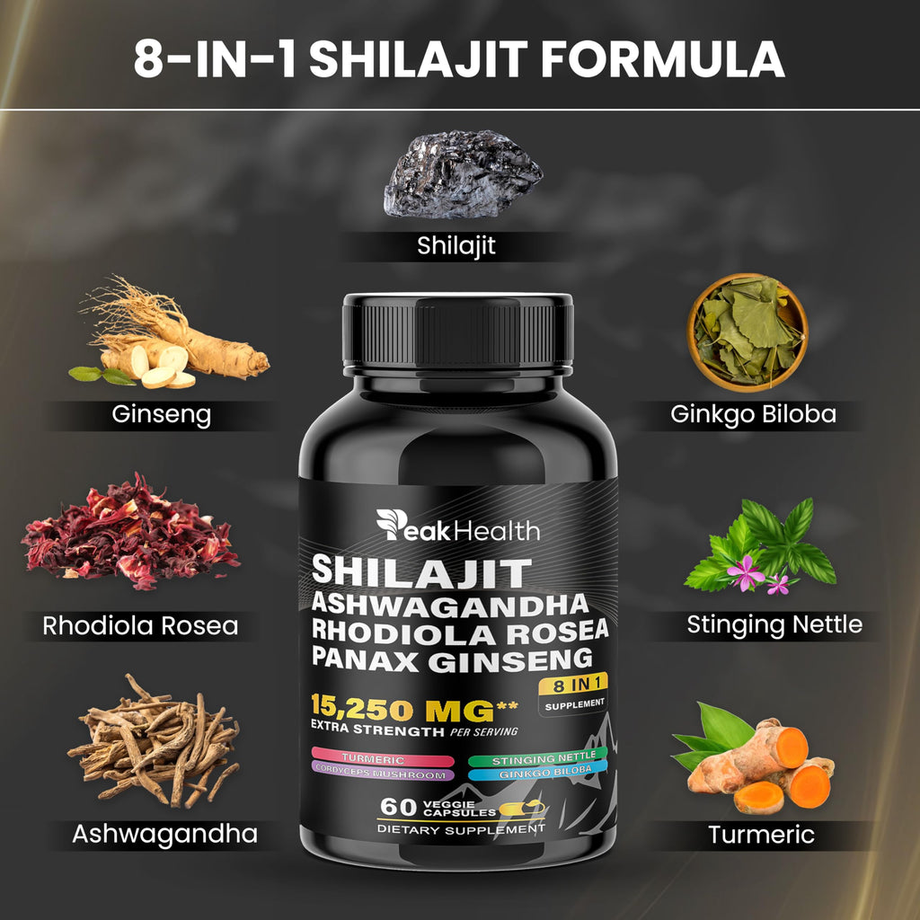 Peakhealth 120 veggie capsules high potency herbal formula packaging details for men and women