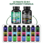 Authentic Peakhealth ashwagandha and black seed oil immune defense supplement side panel views