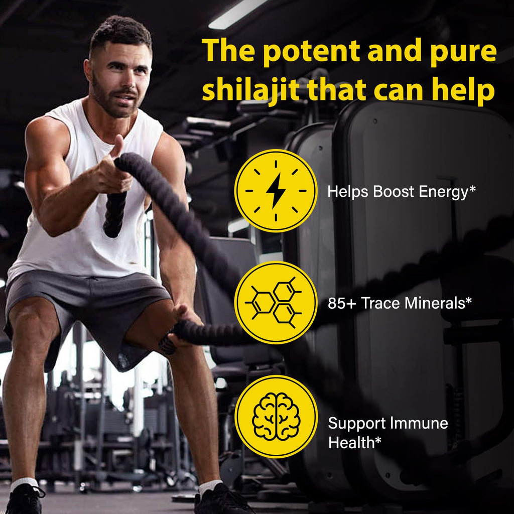 Healthcare2026 organic shilajit gold capsules with ashwagandha ingredient breakdown