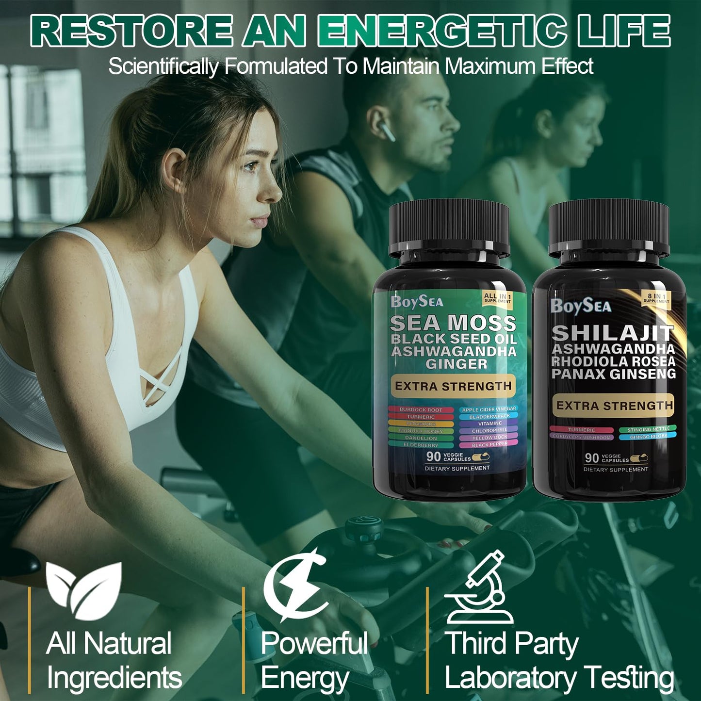 Gujisa Boysea vegetarian health supplement capsules for vitality and holistic wellness support