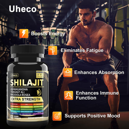 Uheco natural mineral wellness veggie capsules for stress management