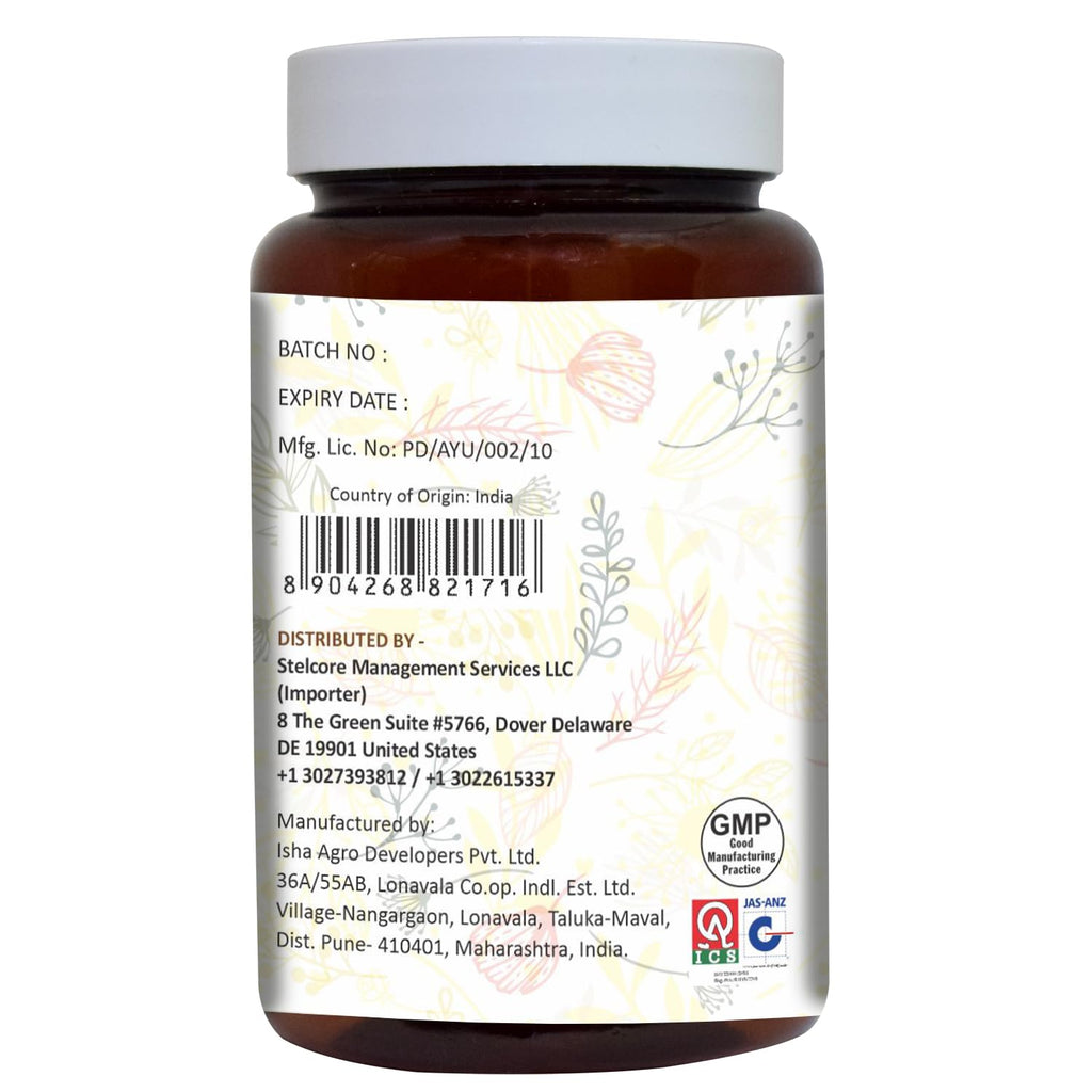 Ayurforest 1000mg Guggul capsules bottle side view