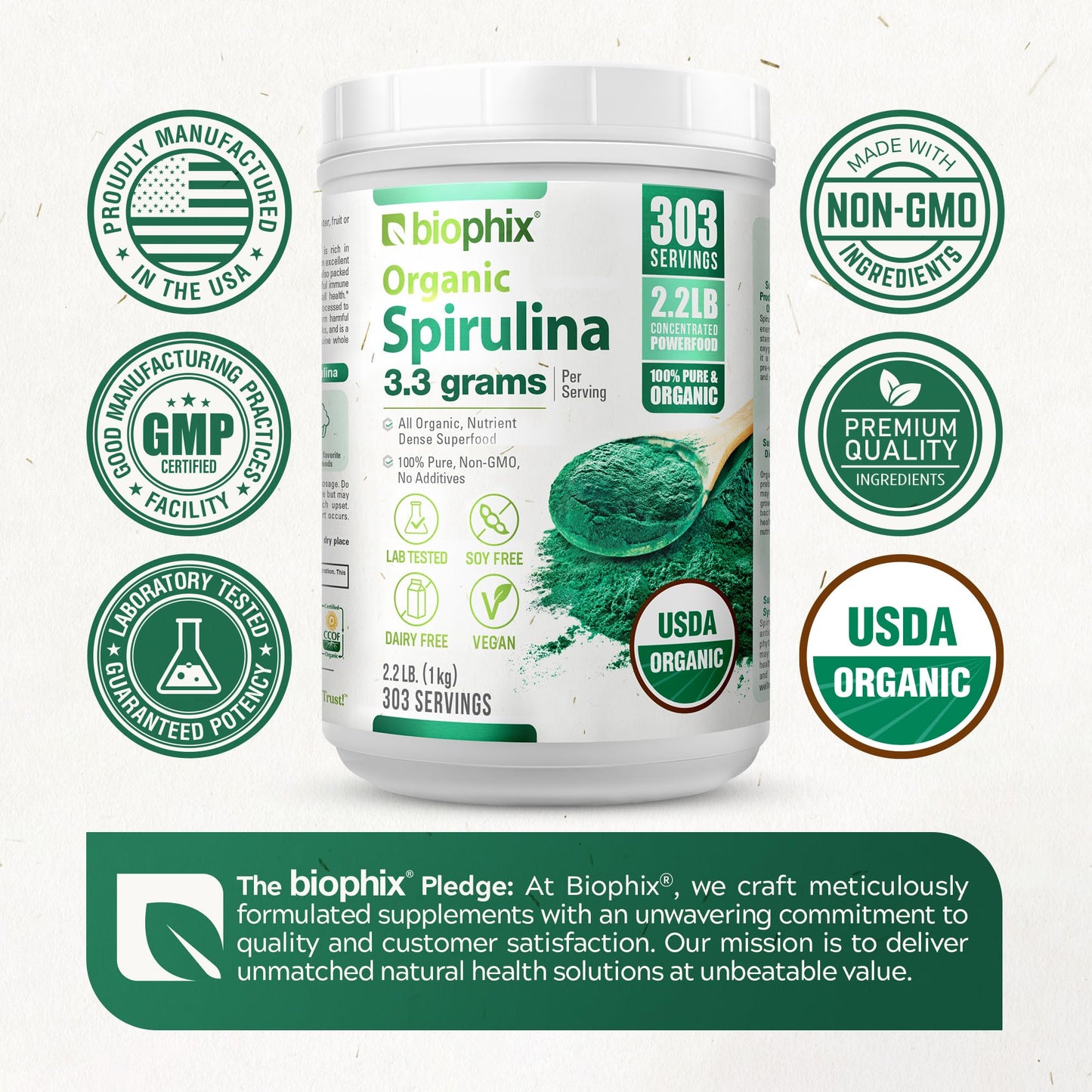 Biophix immunity booster green algae superfood imported wellness product display
