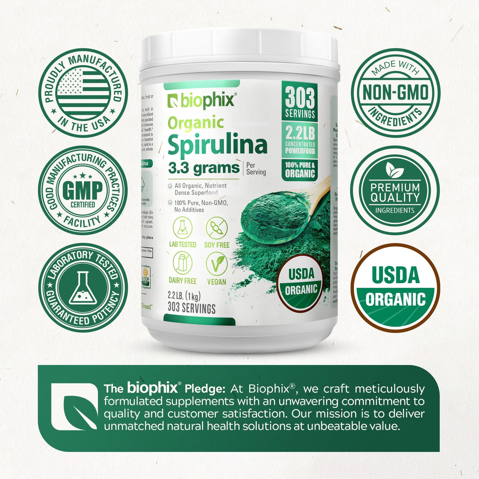 Biophix immunity booster green algae superfood imported wellness product display