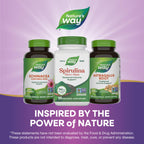 Full product shot of Nature's Way Spirulina 100 capsules showing the authentic retail design
