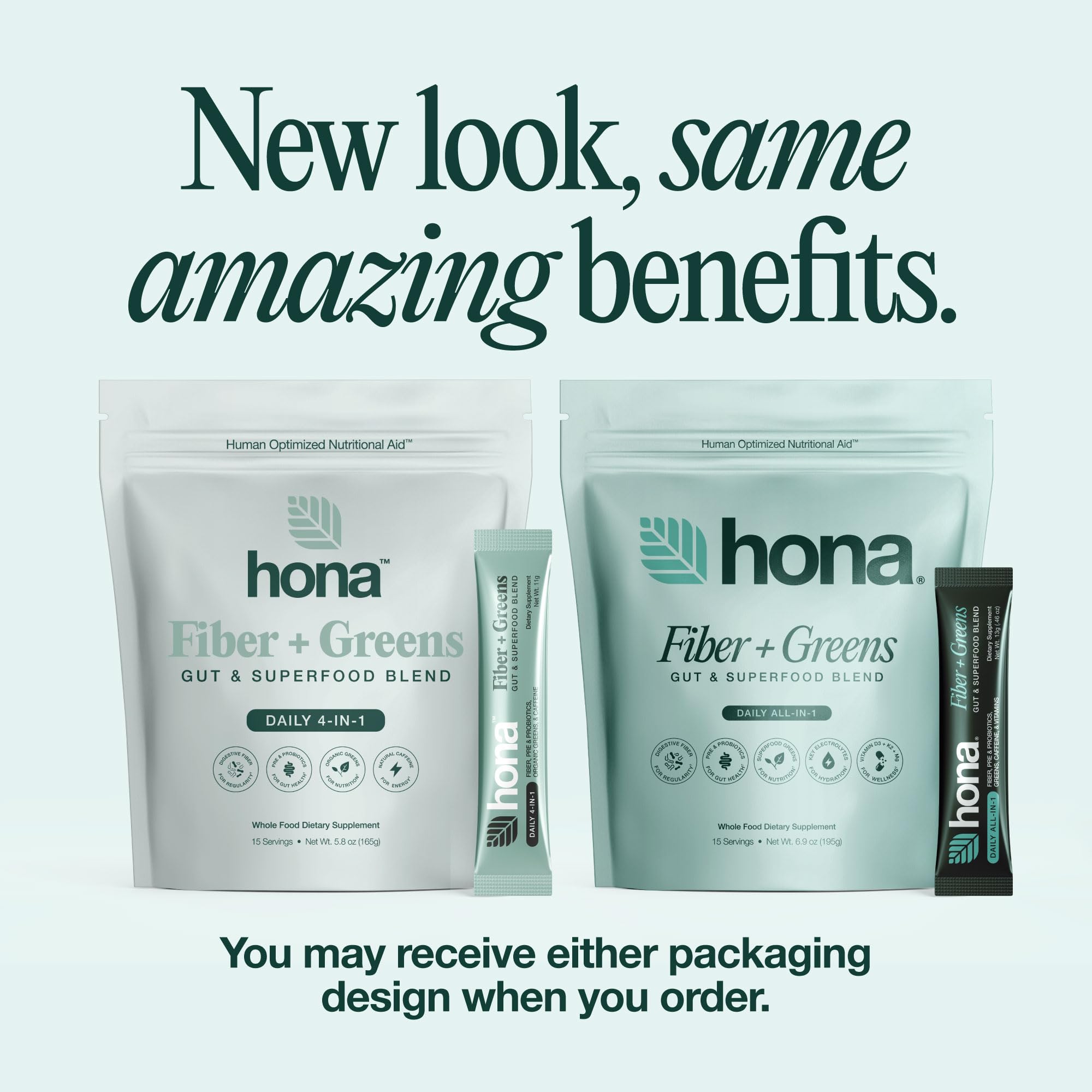 Hona greens powder supplement showcasing the clean vegan certified formula label