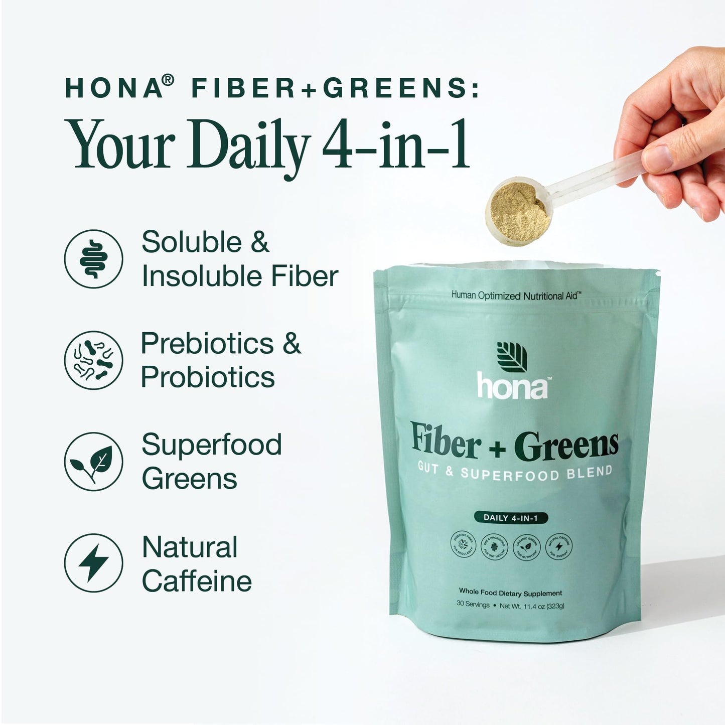 Hona sugar free wellness supplement pouch for everyday energy and vitality