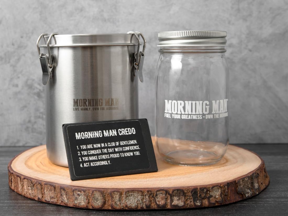 Morning Man Greens dietary powder for men for undisputed energy and digestive wellness.