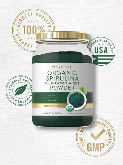 Nutrient dense blue green algae powder for smoothies