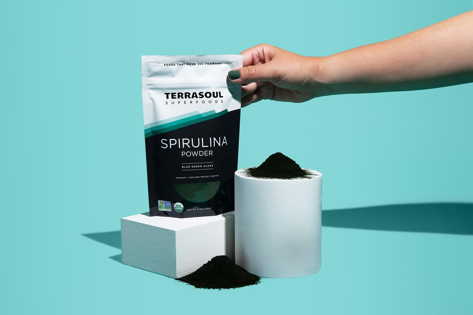 Premium imported Terrasoul Superfoods gluten free vegan protein superfood powder packaging