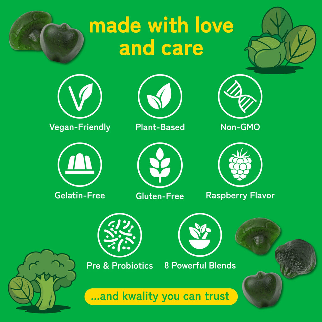 Authentic USA-imported Kwala Nutrition daily super greens supplement packaging.
