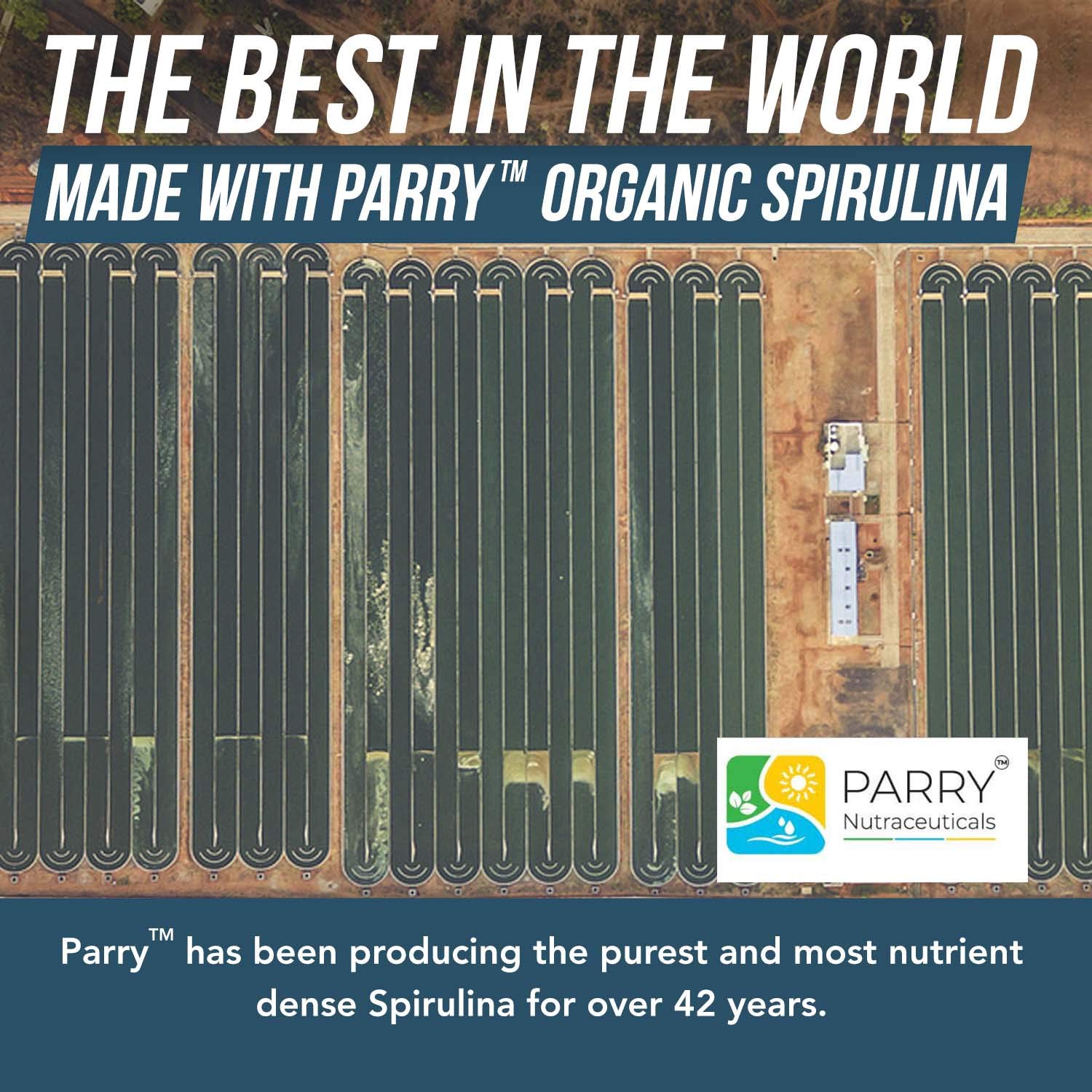 Premium Parry cultivated organic spirulina health supplement