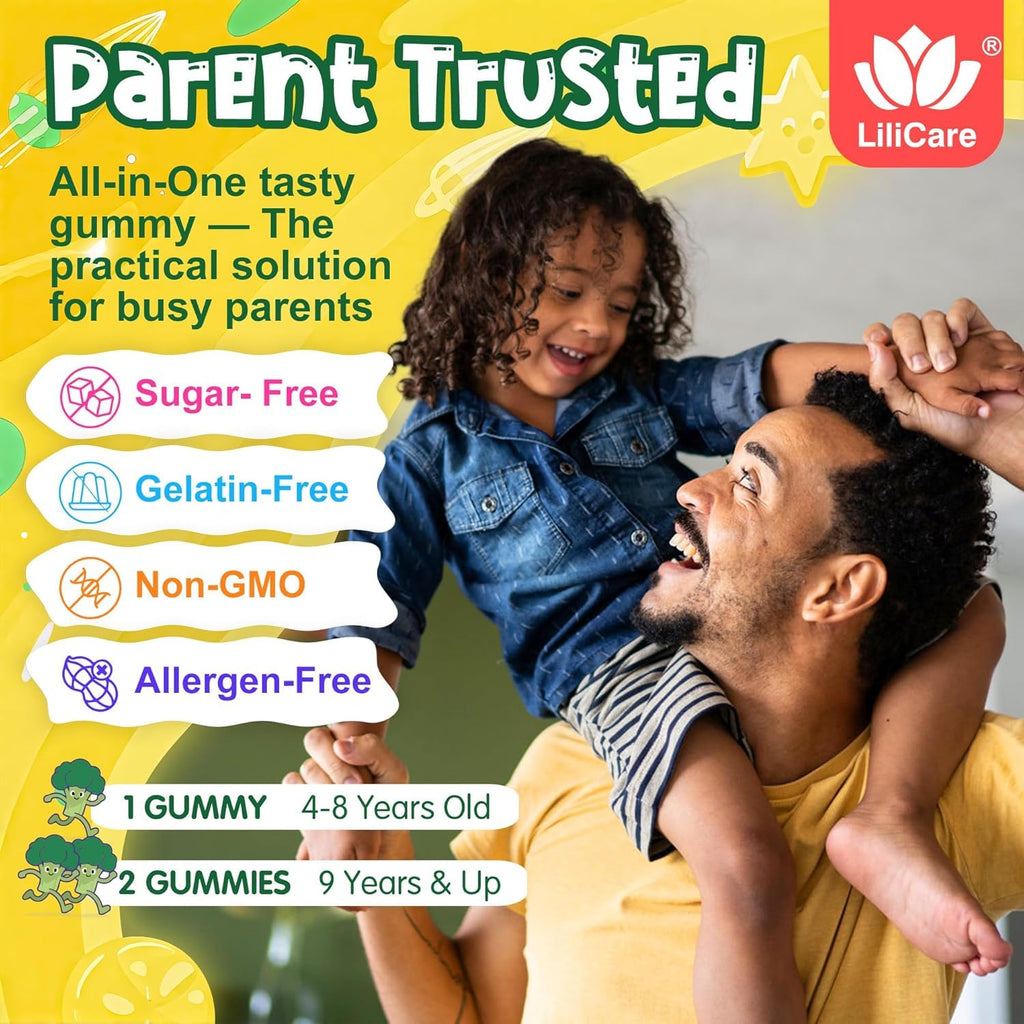 LiliCare kids superfood multivitamin pack of two bottles imported from the USA.