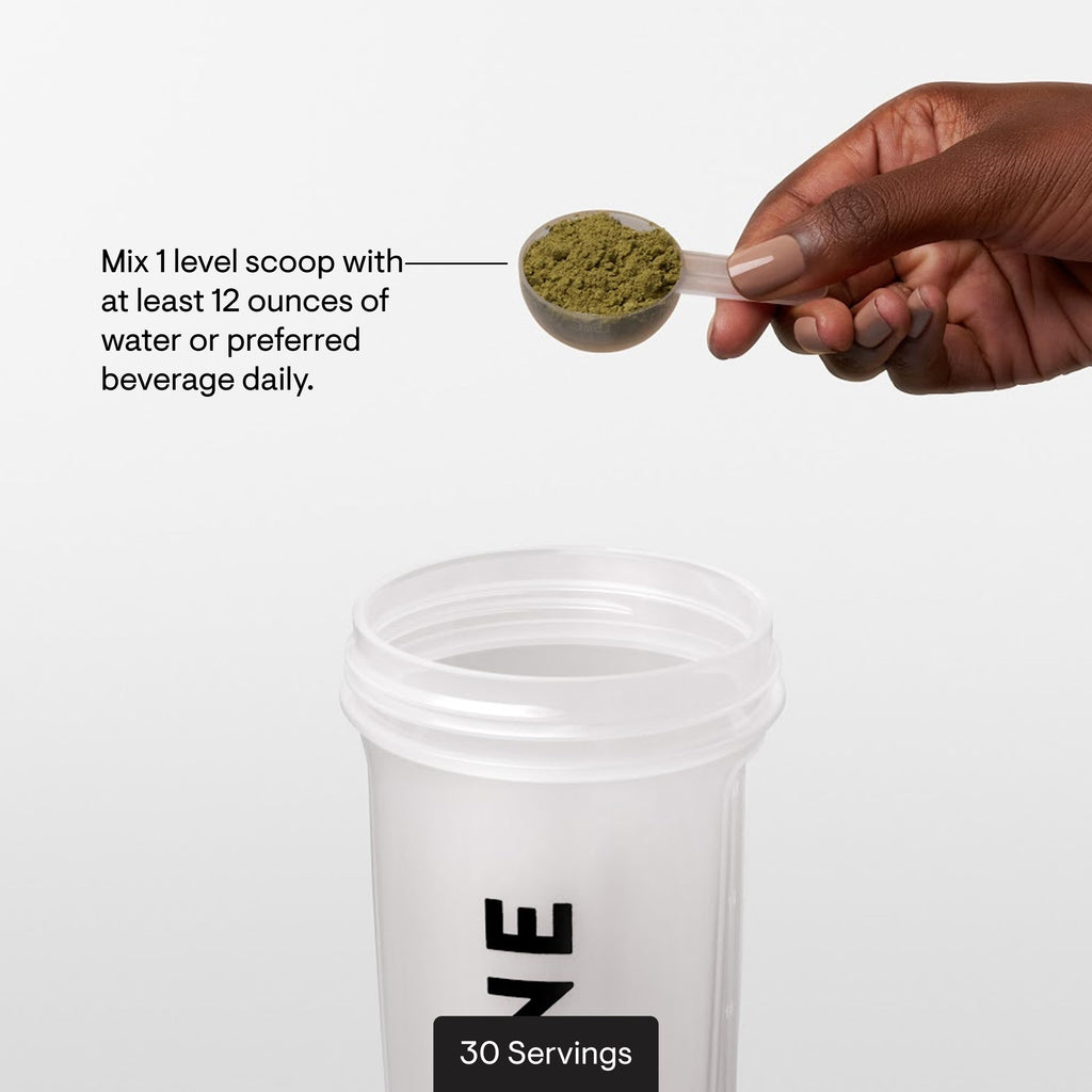 Side view of the seven point three ounce jar highlighting cellular health antioxidants and zero added sugar benefits.