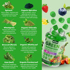 Newellme daily super greens dietary supplement showing nutritional facts and ingredients