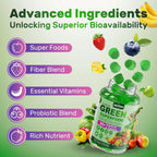 Nextdia premium plant based super greens chewable vitamins bottle