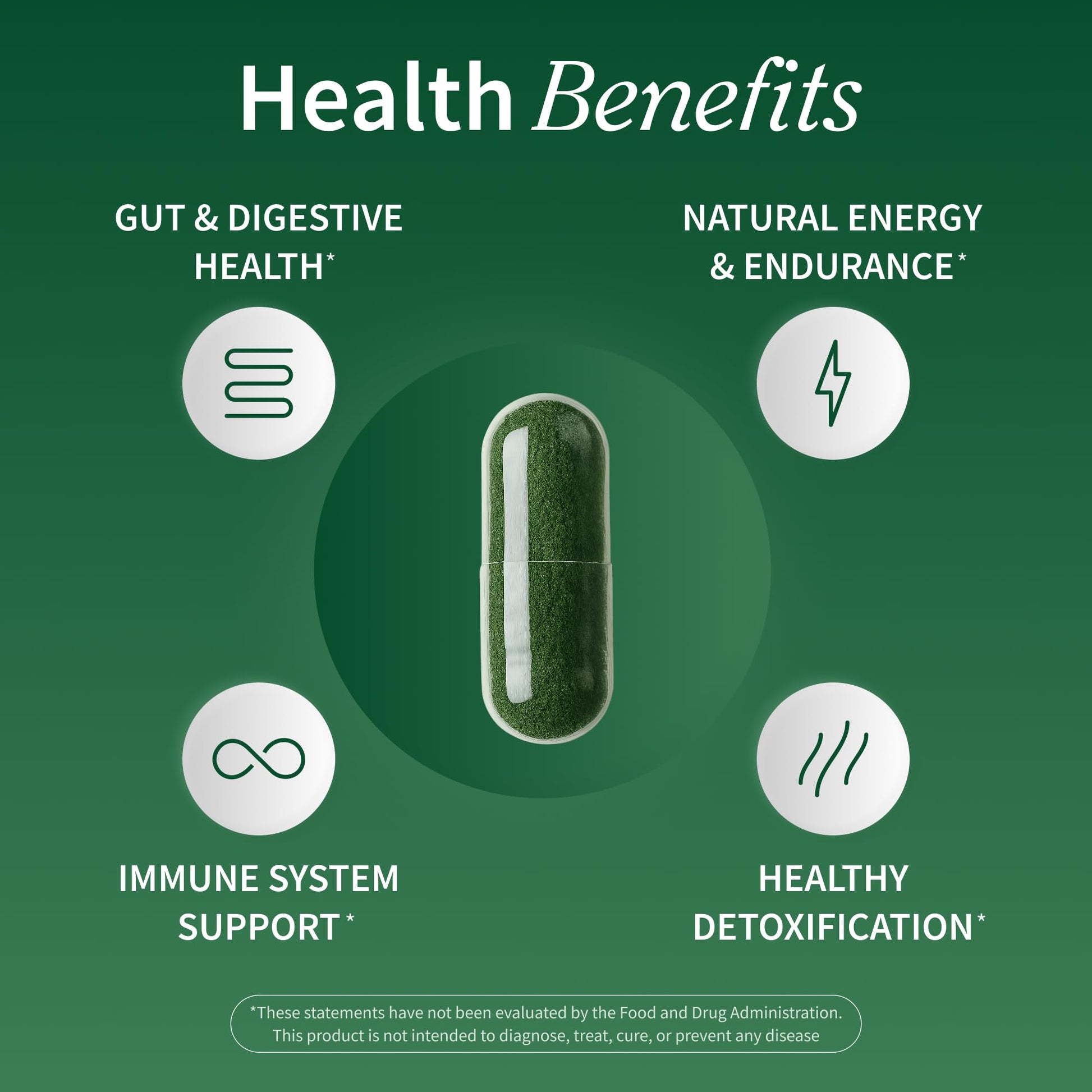 Snap Supplements Organic Spirulina and Chlorella ingredient list on the back of the packaging showing the premium greens blend.