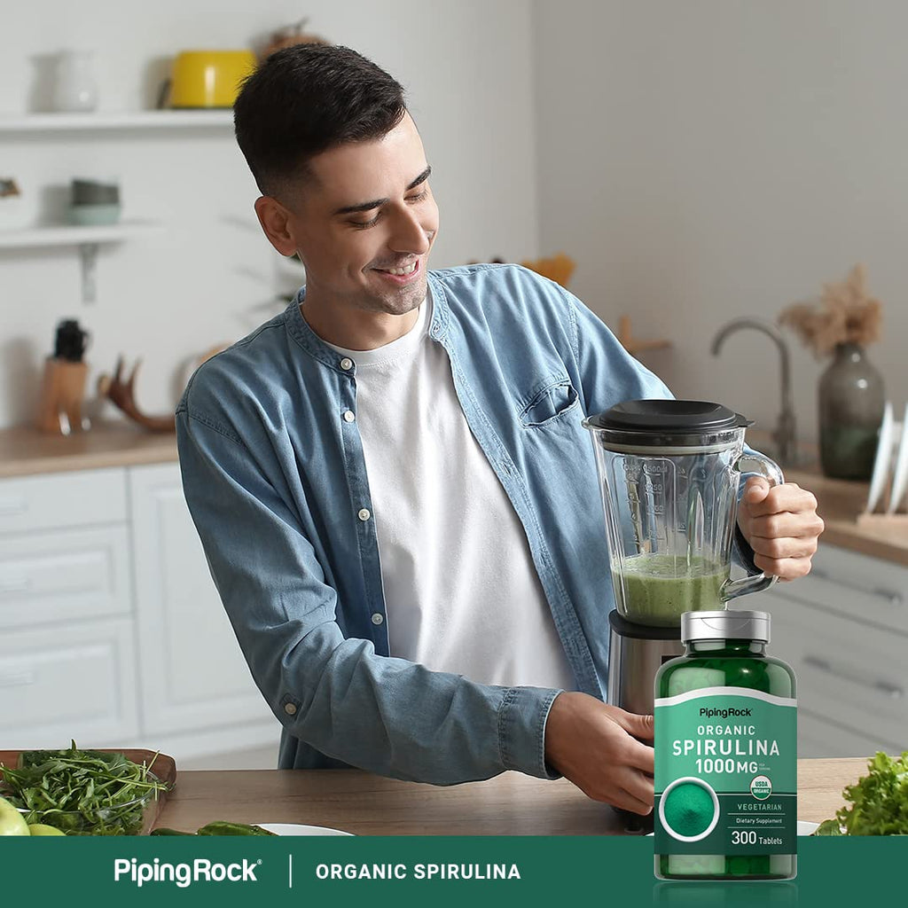 Gluten free 1000 mg spirulina tablets for daily vitality
