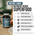 Triquetra Health Parry organic spirulina nutrient dense micro algae dietary supplement label details.