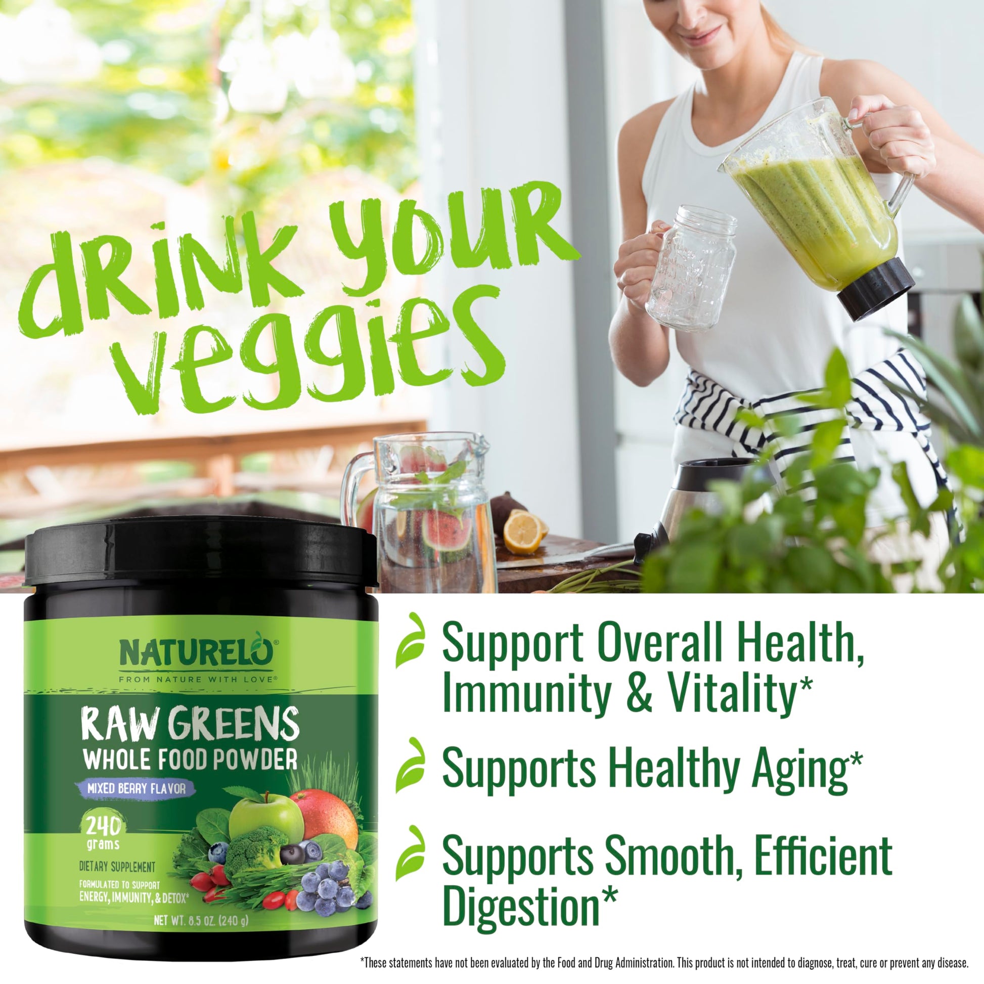 Premium imported green superfood powder for immunity and detox