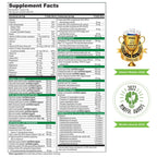 Green Vibrance vegan supplement powder scoop showing rich green texture