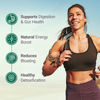Nested Naturals Super Greens mixed in a fresh green morning smoothie