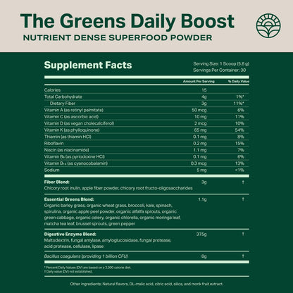 Proper whole plant superfood supplement layout showing imported authentic product seals