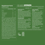 Huel Daily Greens original flavor powder package with organic ingredients illustration