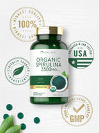 Carlyle USDA certified organic spirulina tablets lifestyle view