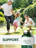 Carlyle clean plant based protein algae supplement side label information