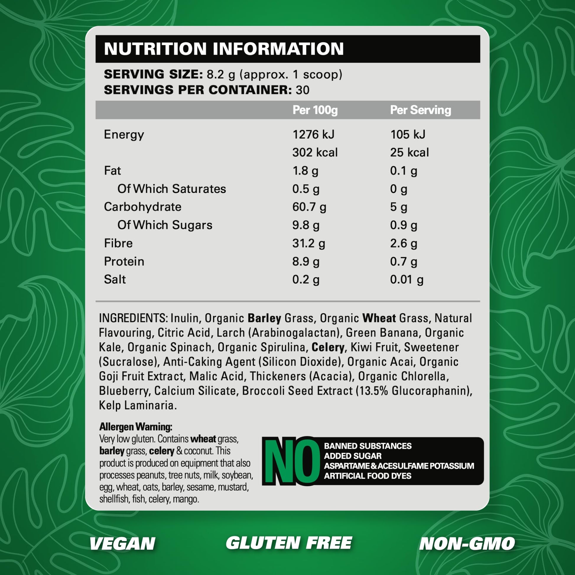 EHP Labs OxyGreens Pineapple flavor supplement tub showing 30 servings details