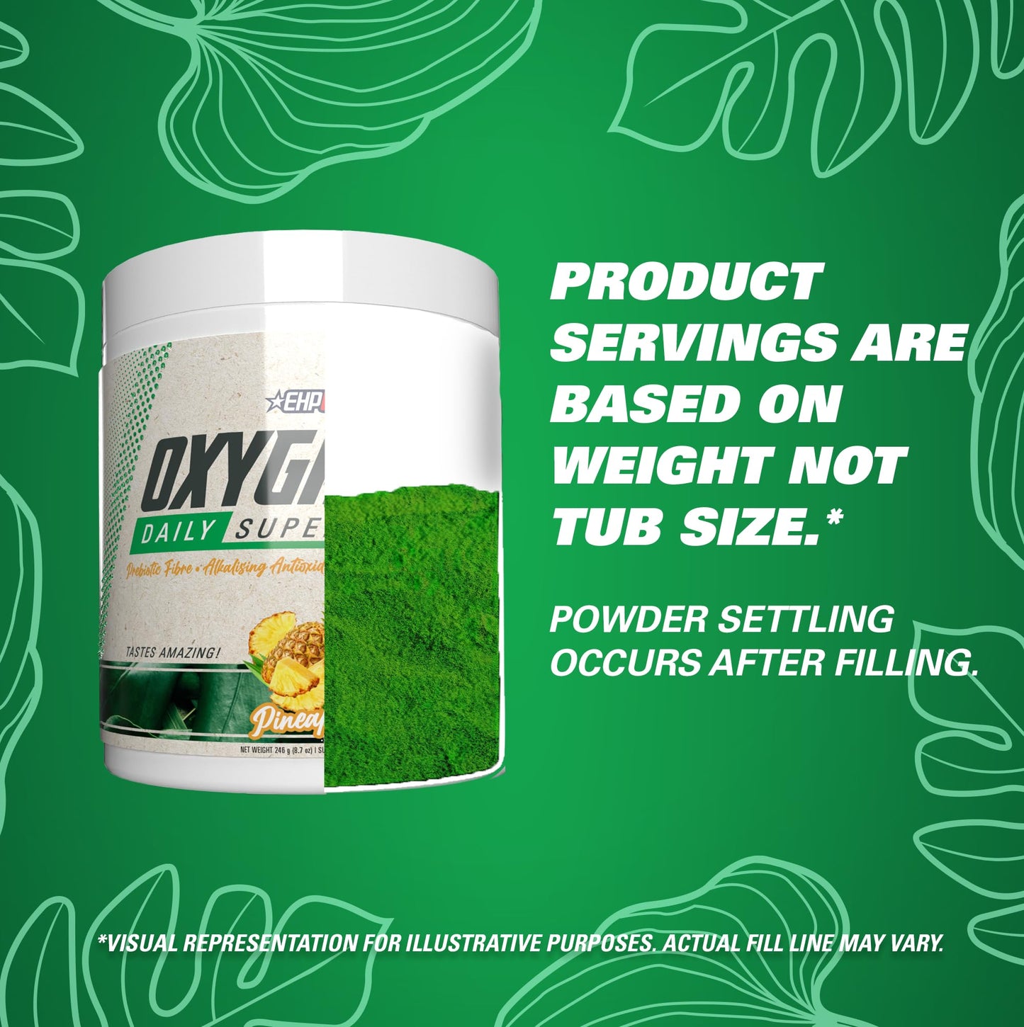 EHP Labs digestive enzyme wellness powder packaging back layout