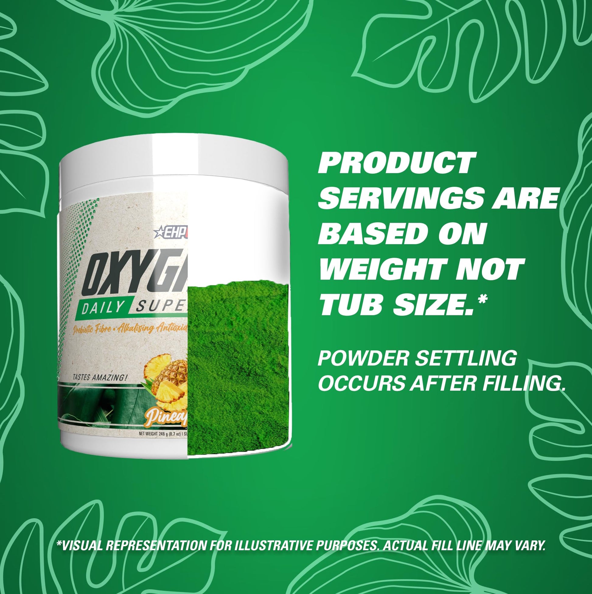 EHP Labs digestive enzyme wellness powder packaging back layout