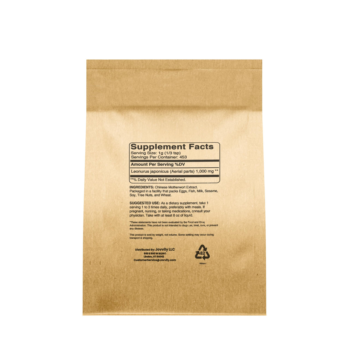 Pure non-GMO traditional Chinese herbal motherwort powder packaging