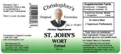 Christopher's St. John's Wort liquid extract dropper bottle packaging