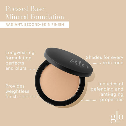 Glo Skin Beauty Pressed Base compact open showing powder shade