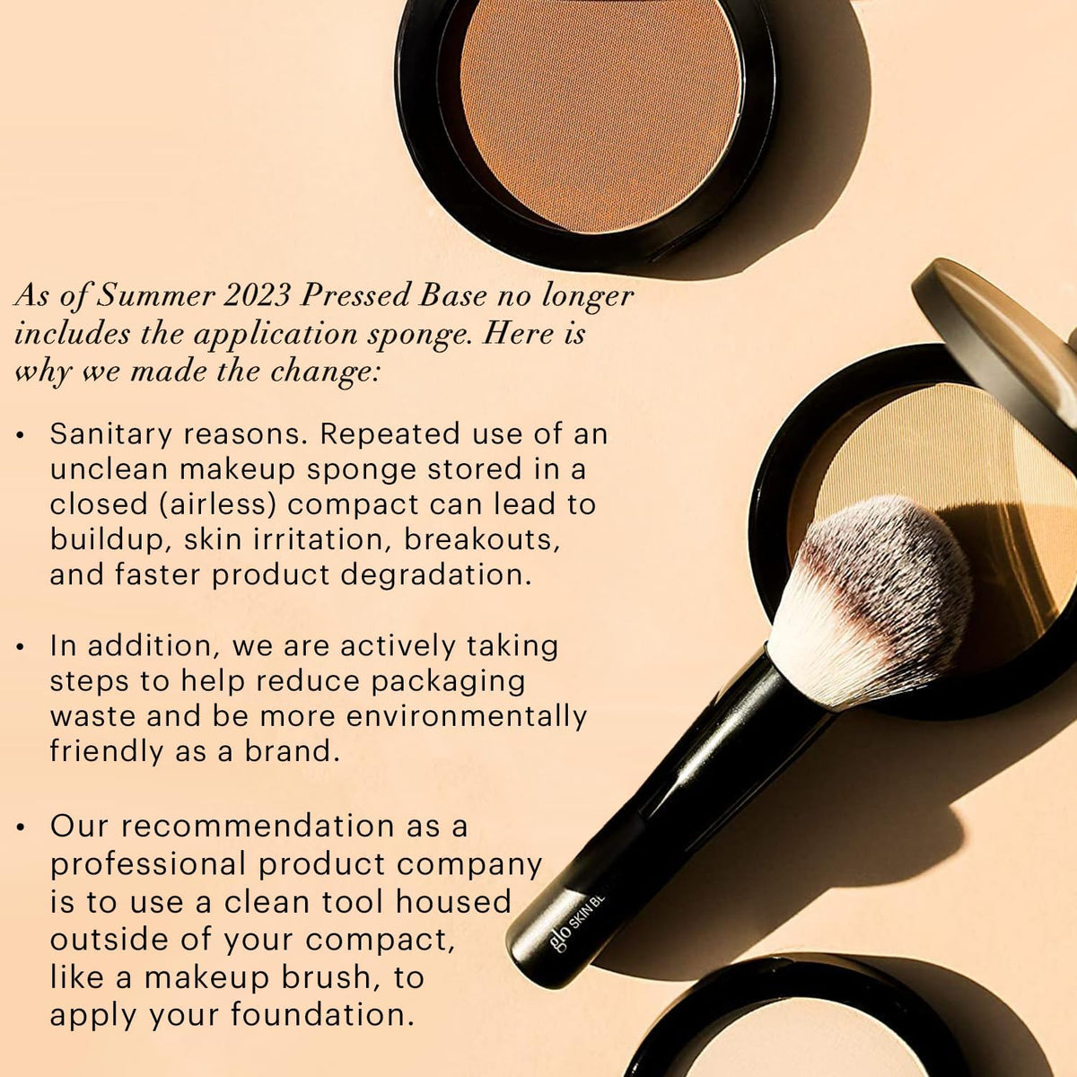 Glo Skin Beauty powder foundation swatch on skin tone