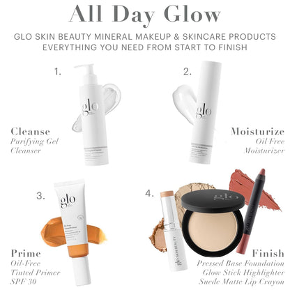 Side profile of Glo Skin Beauty Pressed Base foundation compact