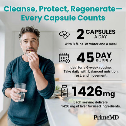 PrimeMD advanced wellness formula packaging highlight showing the premium authentic imported USA seal