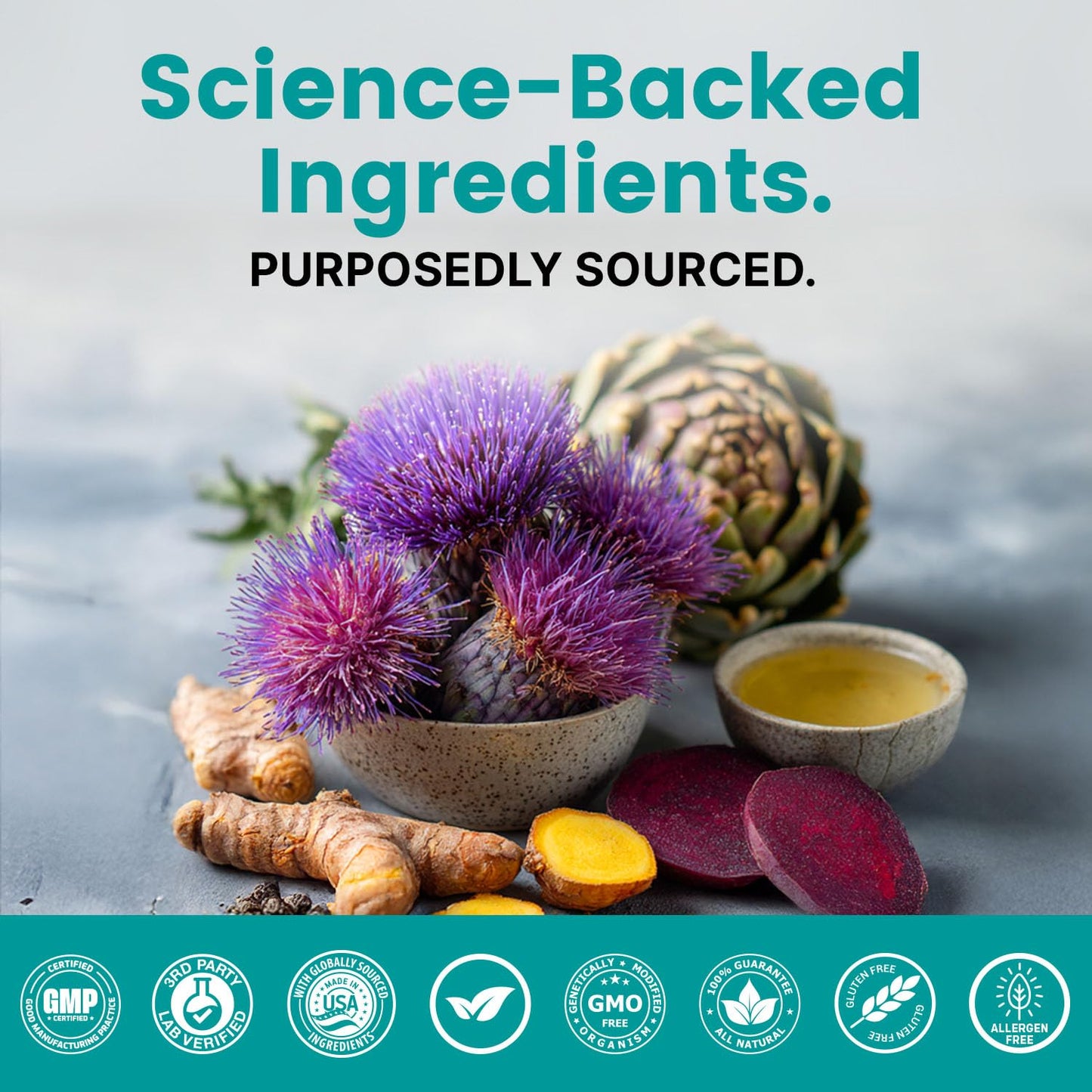 PrimeMD liver shield formula nutritional facts panel highlighting the 1426 milligram proprietary herbal complex details