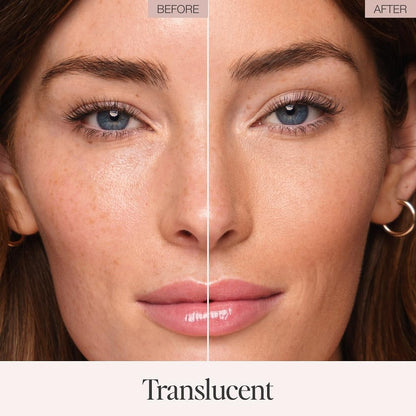 Jouer Soft Focus Hydrate and Setting Powder open compact showing texture