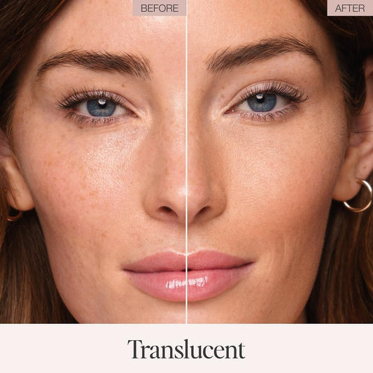 Jouer Soft Focus Hydrate and Setting Powder open compact showing texture