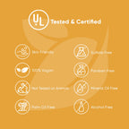 Natural ingredients graphic featuring kojic acid and niacinamide